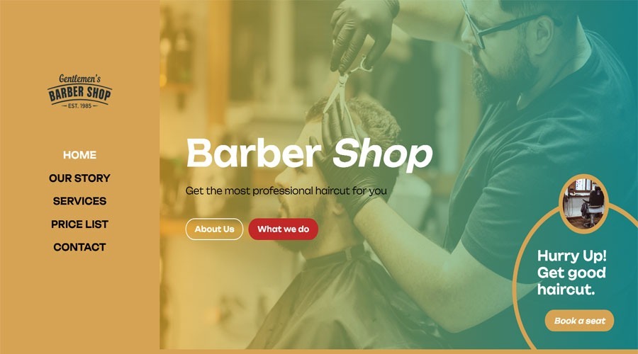 Free Bootstrap Barber template