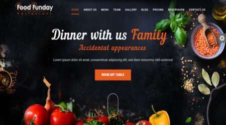 Bootstrap One Page Restaurant Template