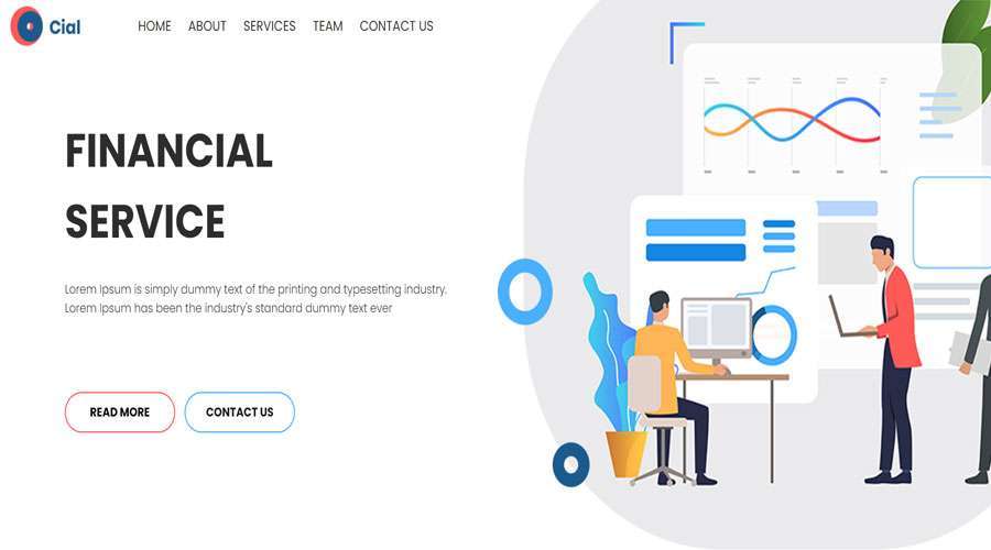 Free Financial HTML Template