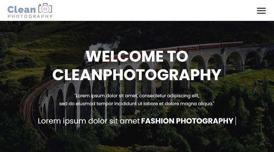 Free Photography Portfolio Template