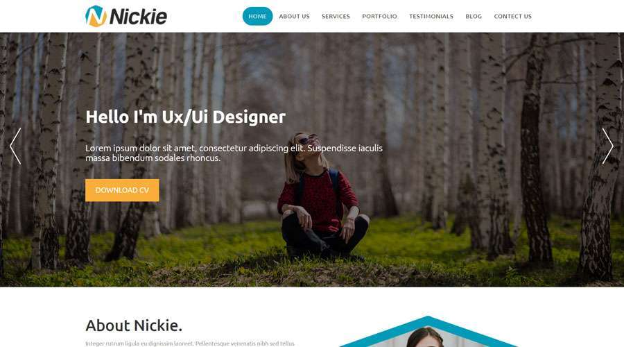 Personal Portfolio One Page Bootstrap Template