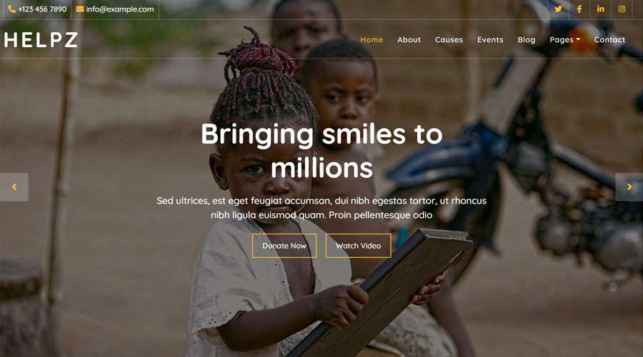 Free HTML Charity Website Template