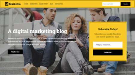 Free Marketing Blog HTML Template