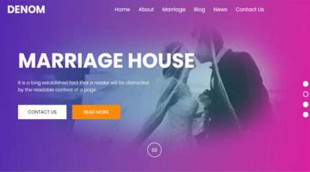 Free Marriage House HTML Template