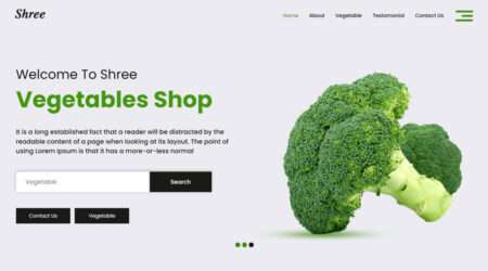 Free Vegetable Shop HTML Template