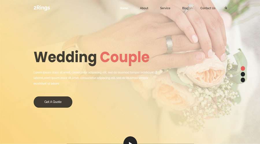 Free Wedding HTML Template