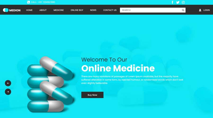 Medical Store HTML Template