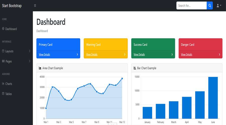 Free Bootstrap Admin Template