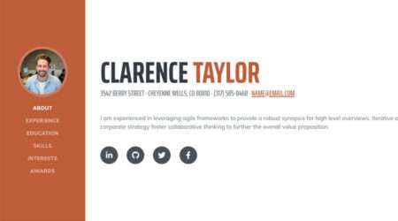 Free Bootstrap Resume Template