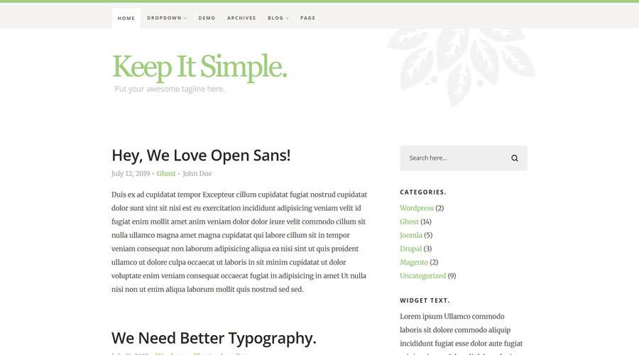 Free HTML CSS Blog Template