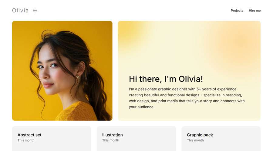 Free Tailwind CSS Portfolio Template