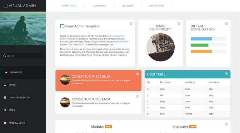 SB Admin – Free Bootstrap Admin Dashboard Template Download