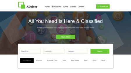 Free Bootstrap Classified Ads Template