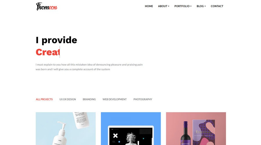 Free Bootstrap Portfolio Template