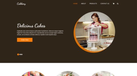 Free Cake Shop HTML Template
