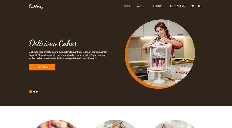 Free Cake Shop HTML Template