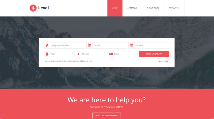 Free Hotel HTML Template