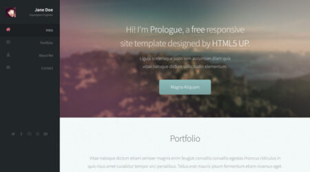 Free HTML CSS Portfolio Template