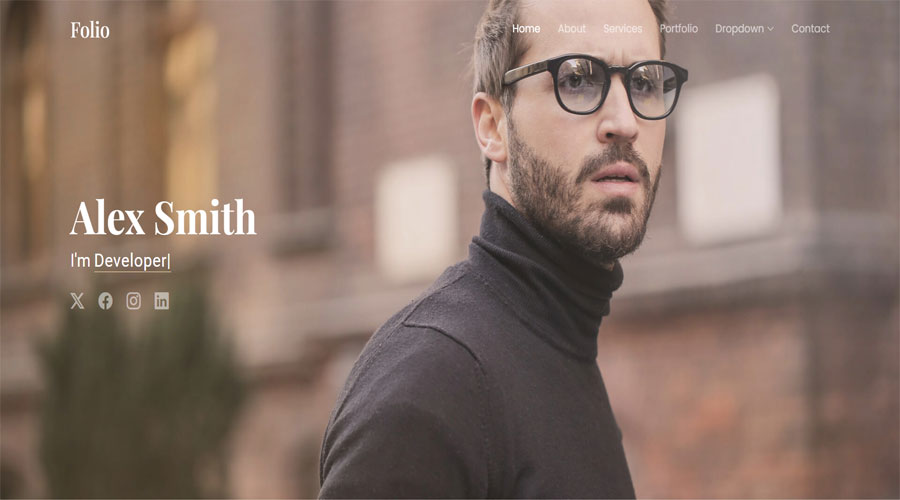 Free Bootstrap Portfolio HTML Template