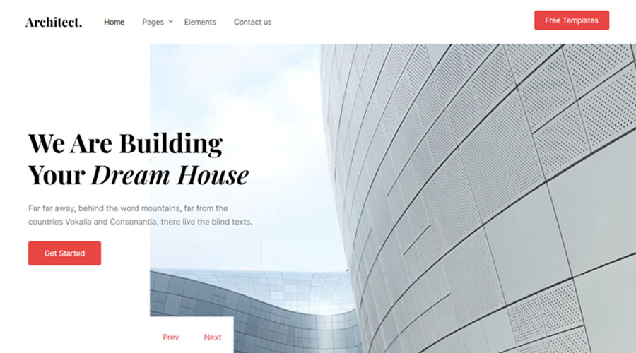 Bootstrap Architect Website Template Free Download