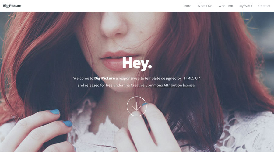 Free Personal Portfolio Website Template