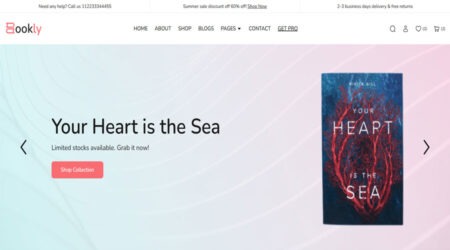 Free Tailwind CSS Bookstore eCommerce Template