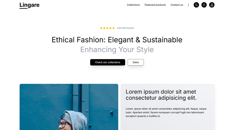 Free Fashion Website Tailwind CSS Template