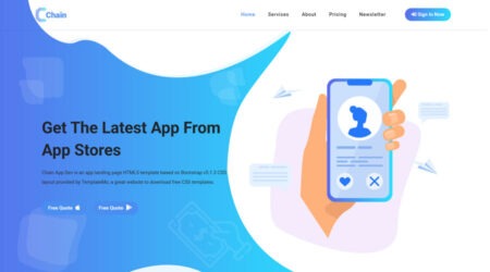 Free App Landing Page HTML Template