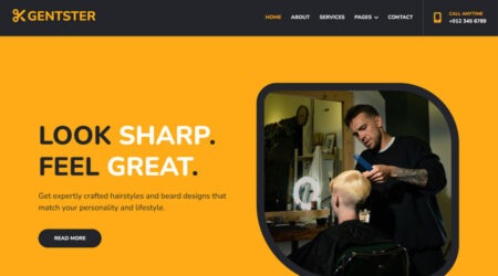 Free Hair Salon HTML Template