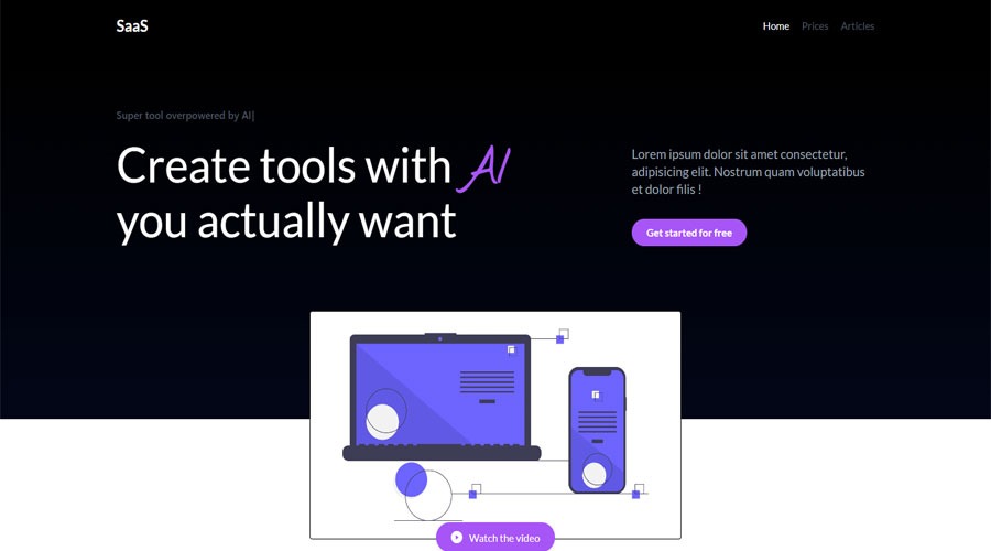 Free SaaS Landing Page Template